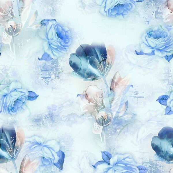 Watercolor-style floral pattern