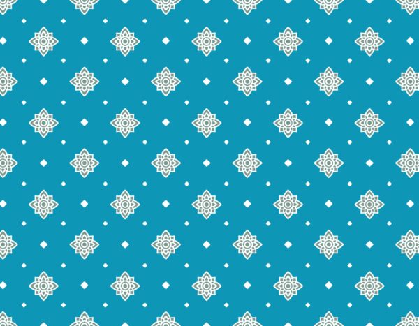Geometric floral repeat pattern