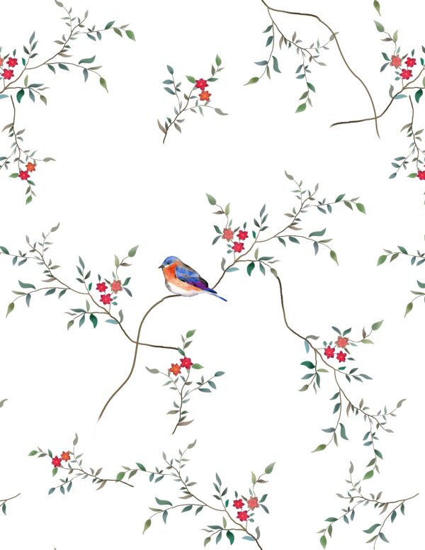 Watercolor Bird & Branch