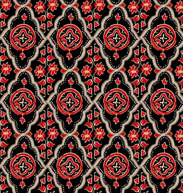 Traditional tile work or block printing.