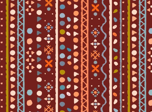 Hand-painted tribal / folk pattern