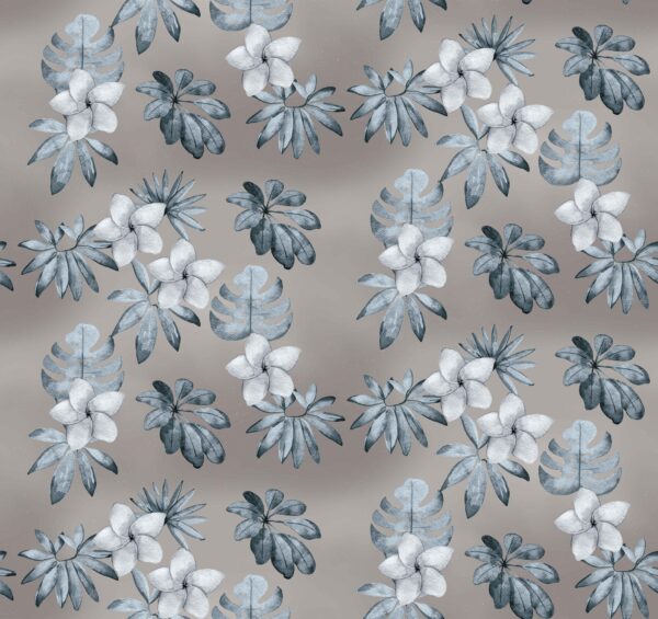Watercolor tropical floral seamless pattern
