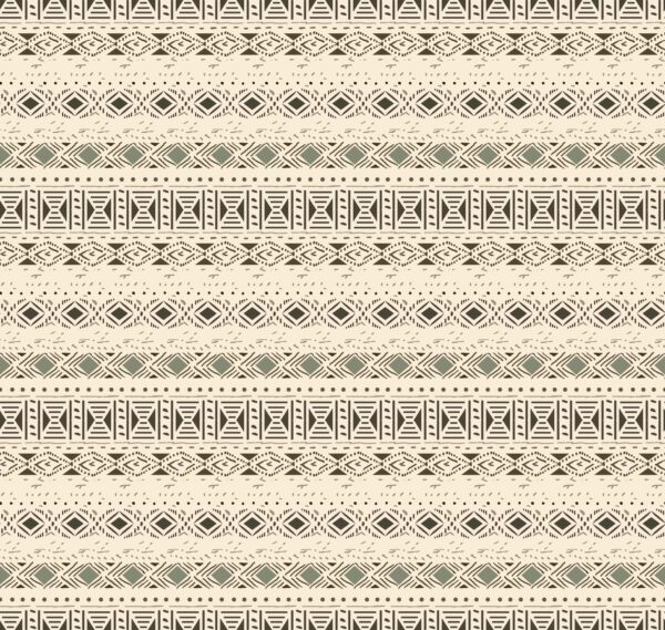 Horizontal tribal–geometric pattern