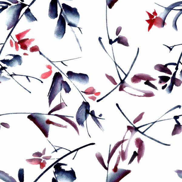 Japanese Sumi-e Cherry Blossom