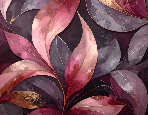 Rose Gold Inlay Leaves