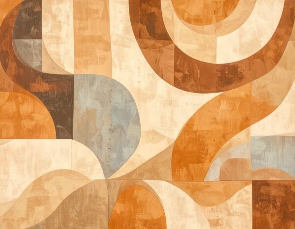 Geometric Woodblock Abstraction