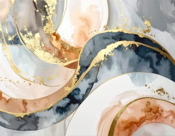 Fluid Alcohol Ink & Gold Veins