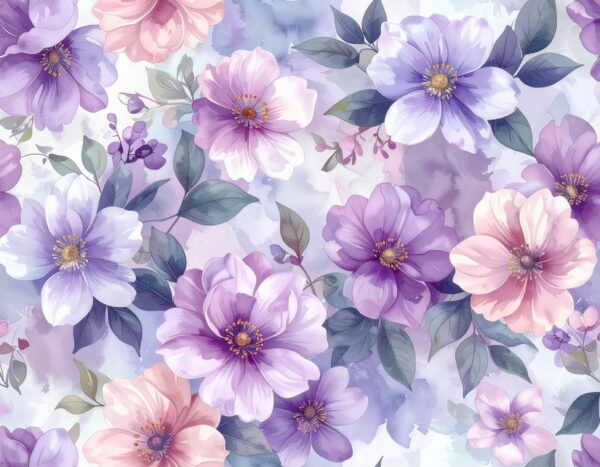 Periwinkle & Lilac Cloud Floral