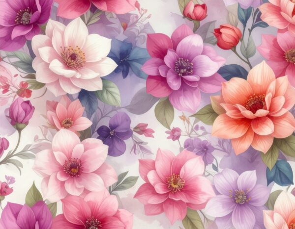 Magenta & Blush Cloud Floral