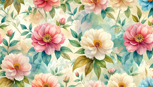 Opulent Fluid Marble Floral