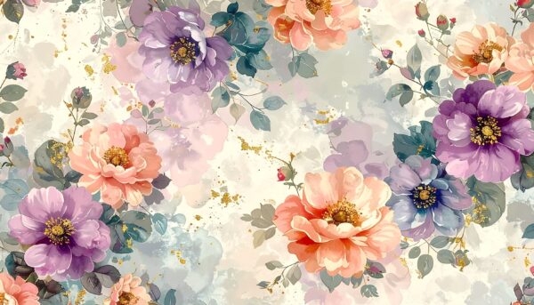 omantic Lilac & Peach Gold Dust