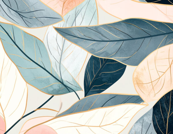 Gilded Pastel Foliage