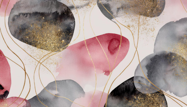 Gilded Charcoal & Rose Wash