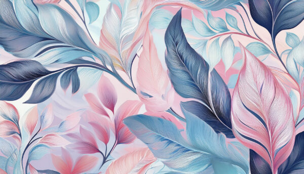 Iridescent Palm & Petal Drift