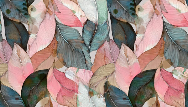 Iridescent Palm & Petal Drift