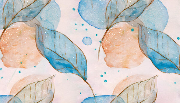 Azure Halo & Gilded Petal Drift