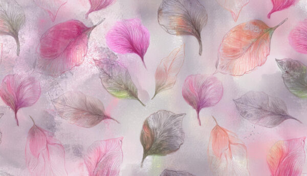 Radiant Amethyst & Peach Leaf Drift