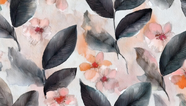 Obsidian Petal & Peach Mist