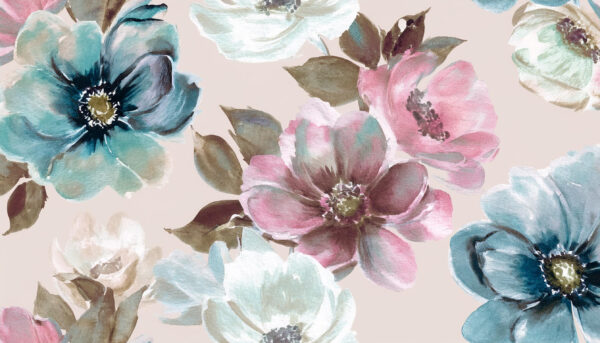 Teal Azure & Mauve Studio Garden