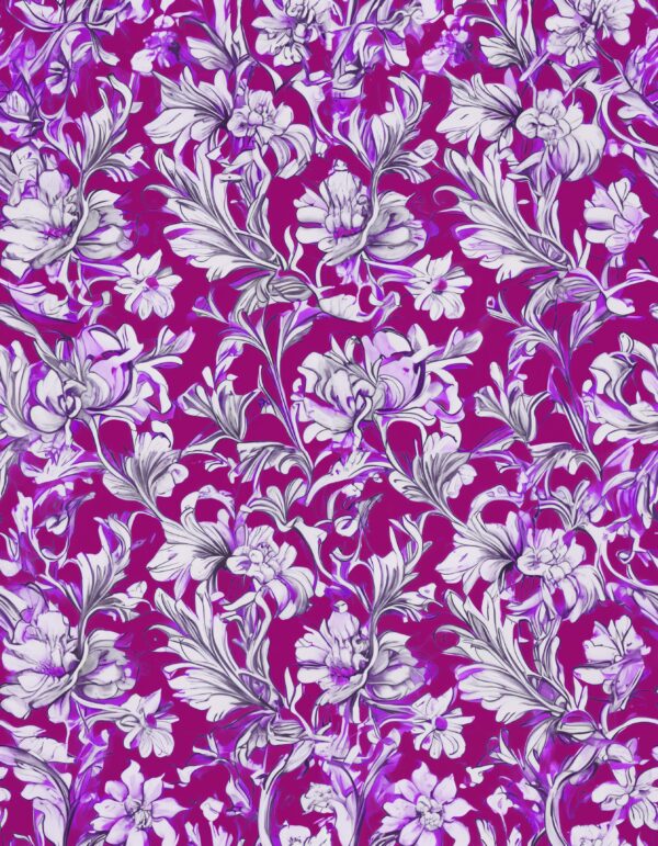 Royal Magenta & Ash Scroll