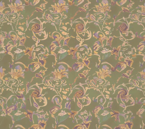 Mossed Olive Gilded Scroll