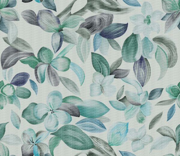 Teal Emerald & Sage Petal Drift