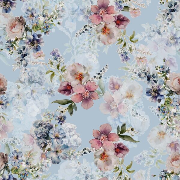 Dusty Rose & Azure Wildflower Medley