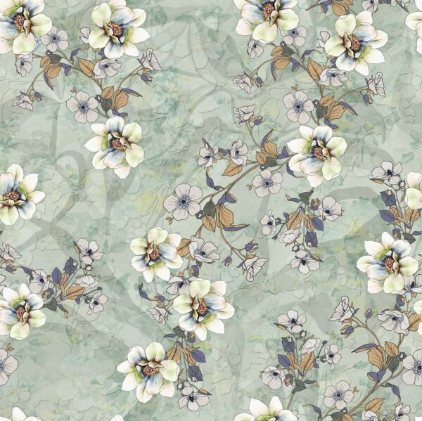 Parchment Magnolia & Ochre Vine Spray Layer File