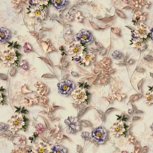 Lavender-Gold & Parchment Peony Spray