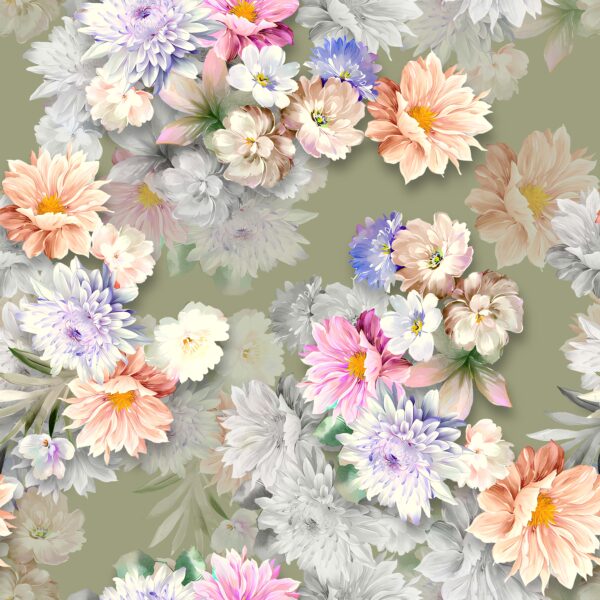 Muted Sage & Pastel Chrysanthemum Medley
