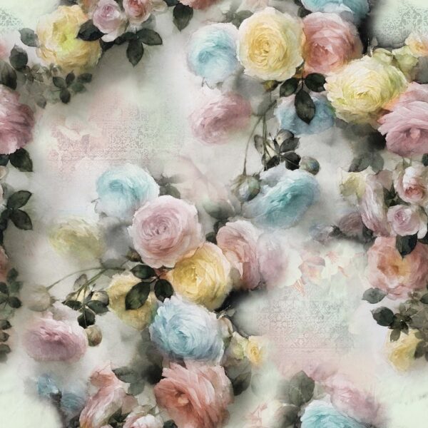 Pastel Rainbow & Luminous Garden Wreath - Layer File