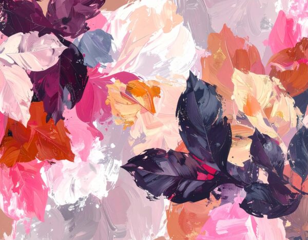 Magenta & Charcoal Impasto Dream