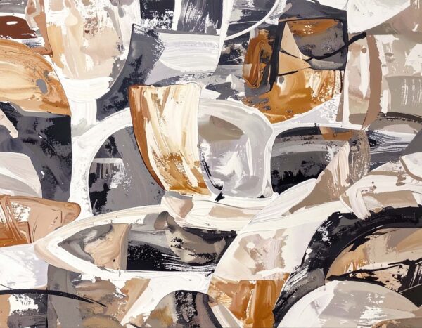 Slate & Ochre Impasto Swirl Study