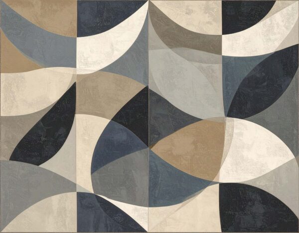 Slate & Ochre Crescent Mosaic