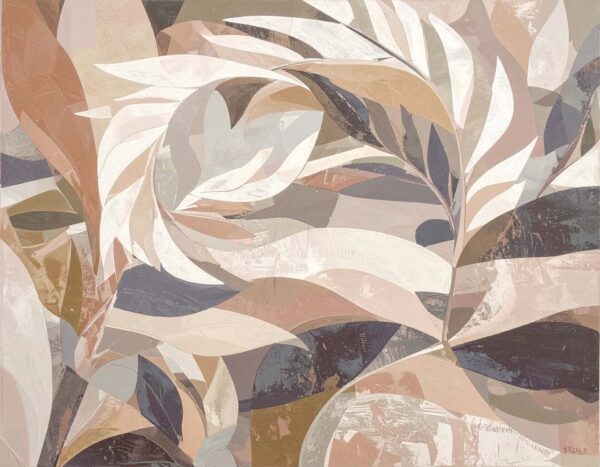 Mineral Sage & Terra-Cotta Collage Swirl