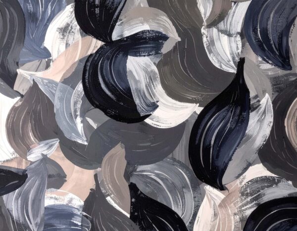 Midnight Slate Impasto Swirl