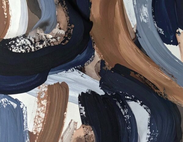Midnight & Umber Kinetic Swirl
