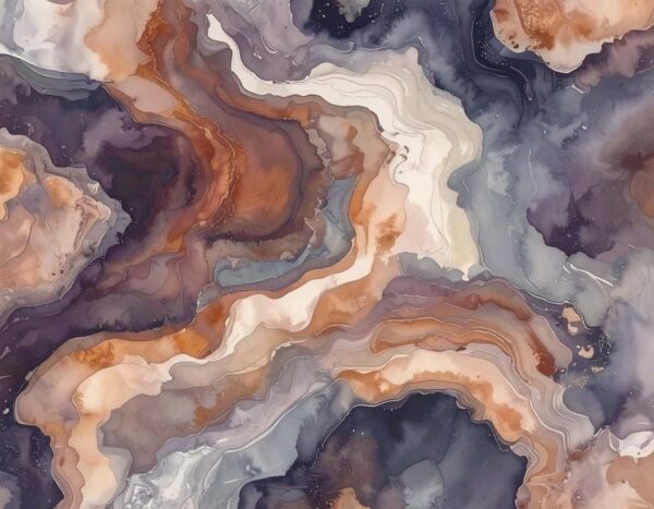 Amber & Indigo Mineral Topography