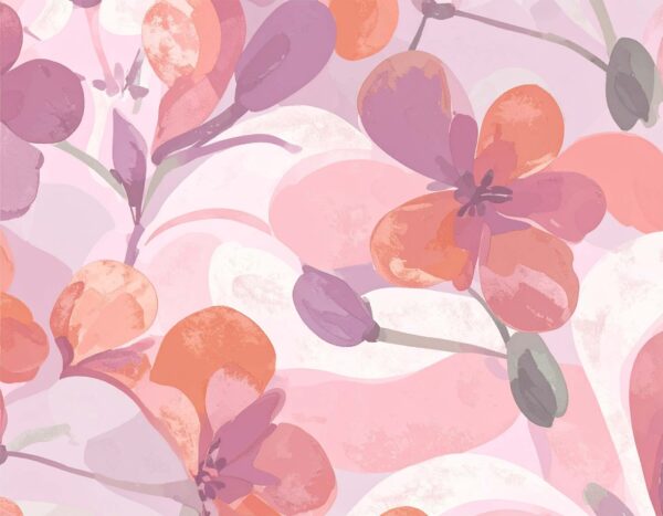 Coral & Mauve Luminous Bloom