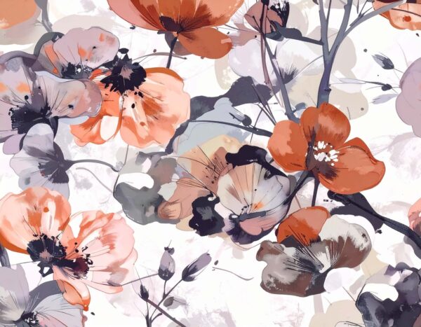 Terracotta & Slate Luminous Bloom