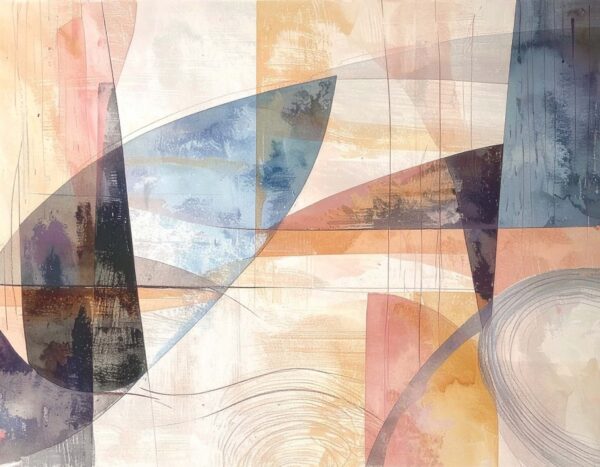 Slate & Amber Geometric Overlay