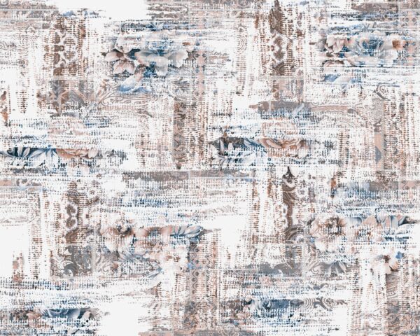 Slate & Sepia Distressed Damask