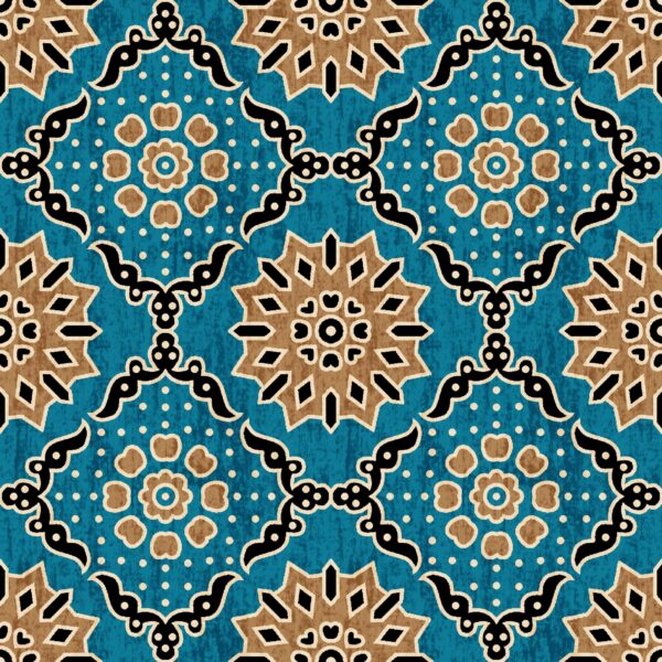Cerulean & Bronze Mandala Lattice