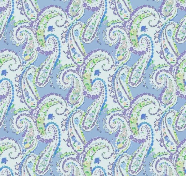 Lavender & Mint Pointillist Paisley