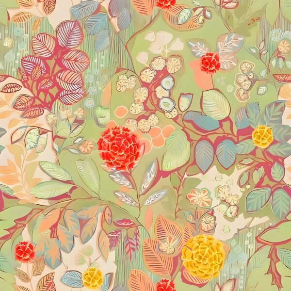 Celadon & Rose Botanical Tapestry