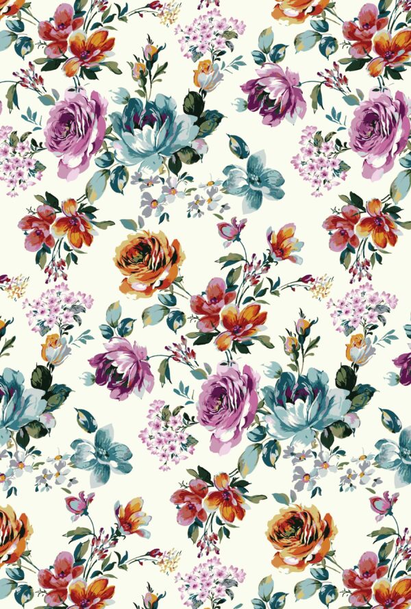 Peony & Azure Botanical Drift