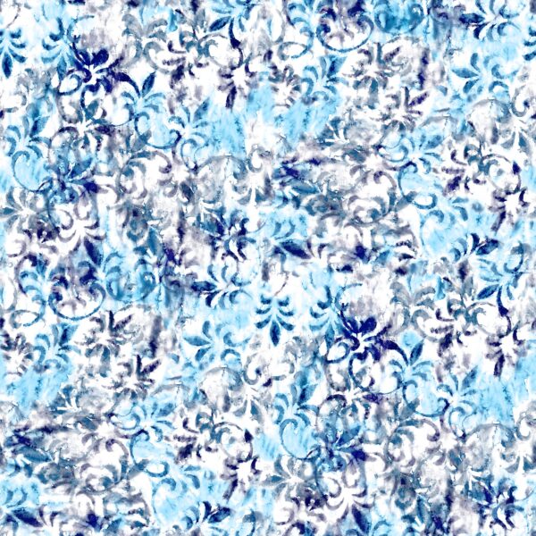 Cerulean & Slate Damask Drift