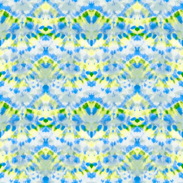 Azure & Citron Kaleidoscope Drift