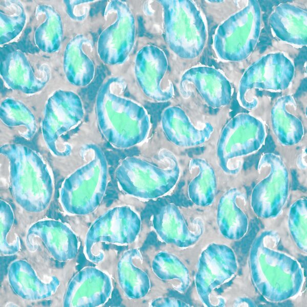 Glacial & Mint Paisley Drift