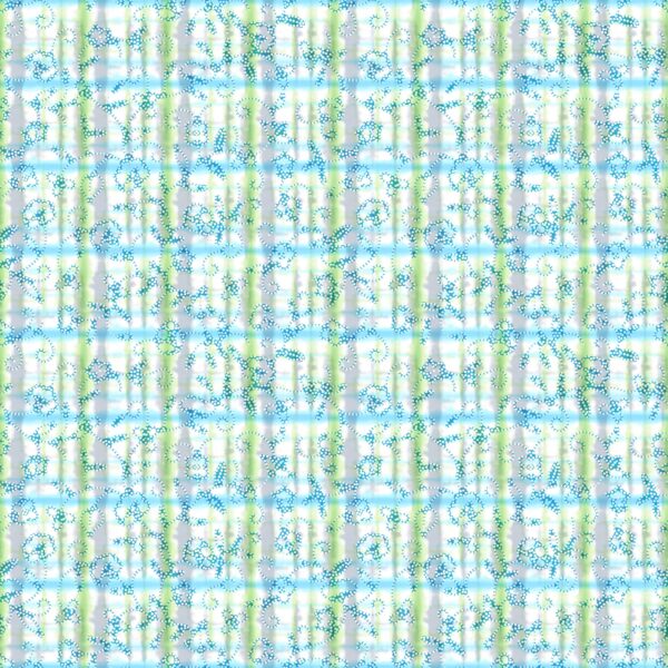 Mint & Azure Filigree Grid